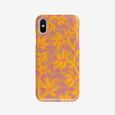 TIKA iPhone Case, Hot Purple / Yellow