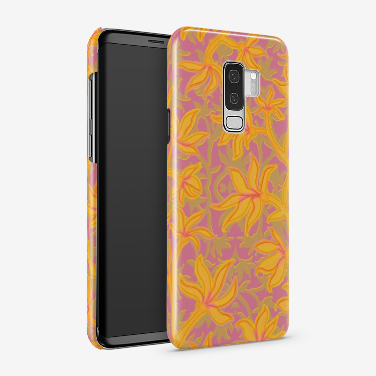 TIKA Samsung Phone Case, Hot Purple / Yellow