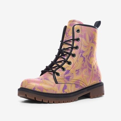 HEIDI Lightweight Leather Boots, Yellow / Purple