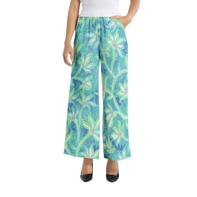 FLORA Wide Leg Pant, Turquoise