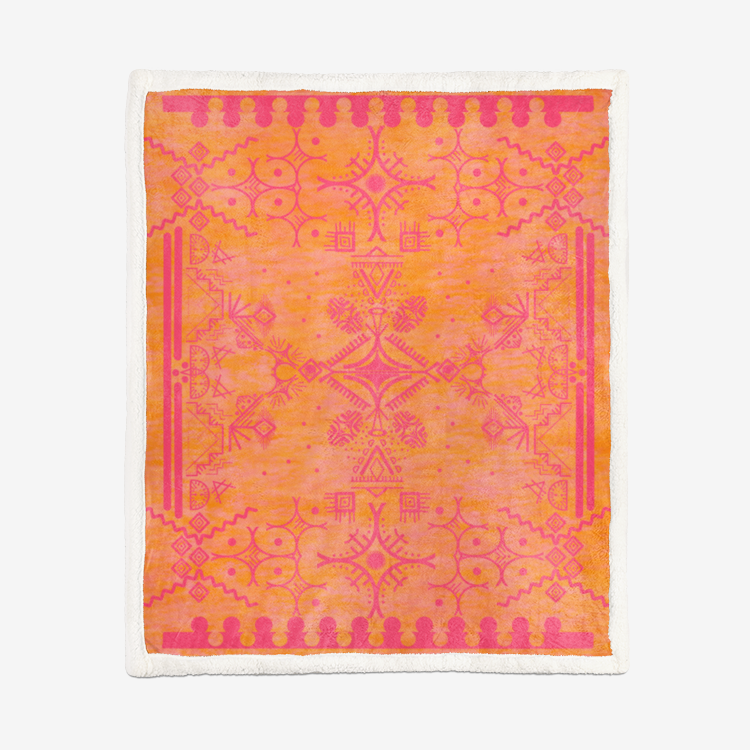 KIRO Double-Sided Super Soft Plush Blanket, Orange