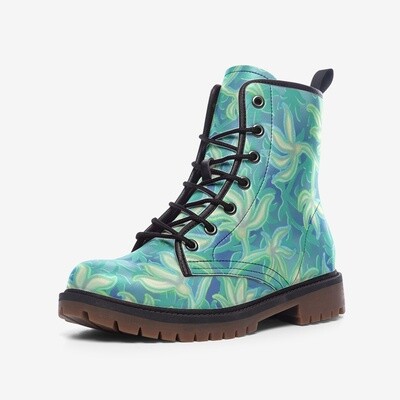 HEIDI Lightweight Leather Boots, Turquoise