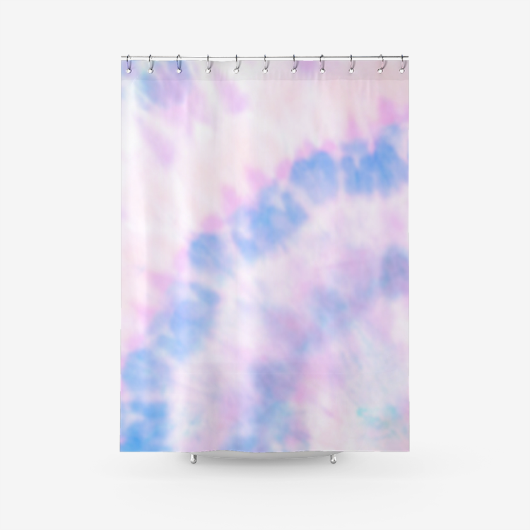 Textured Fabric Shower Curtain Printed Bathroom Curtains