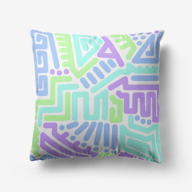 RITA Premium Hypoallergenic Throw Pillow, Cool Color Mix