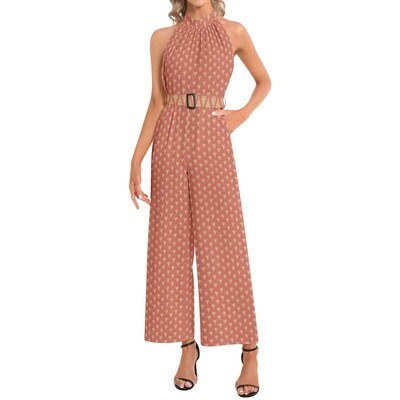 HENNA Halter Neck Jumpsuit, Blush