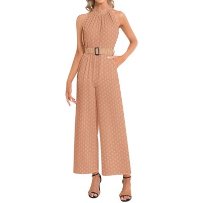 HENNA Halter Neck Jumpsuit, Light Blush
