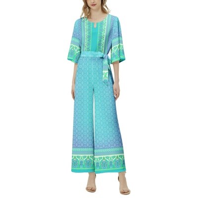 THE DONNA Belted Wide Leg Jumpsuit