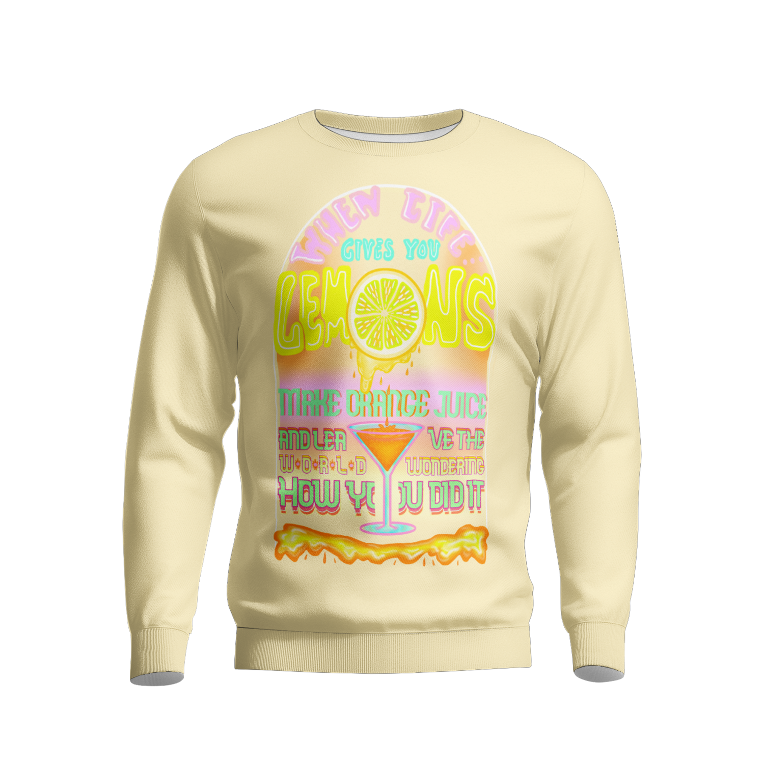 When Life Gives You Lemons Sweatshirt, Beige