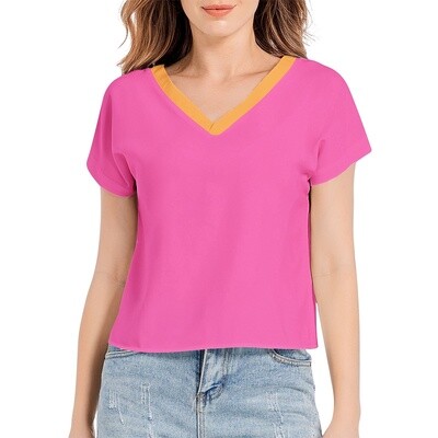 JAKE Batwing Sleeve V-Neck Top, Pink