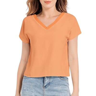 JAKE Batwing Sleeve V-Neck Top, Apricot