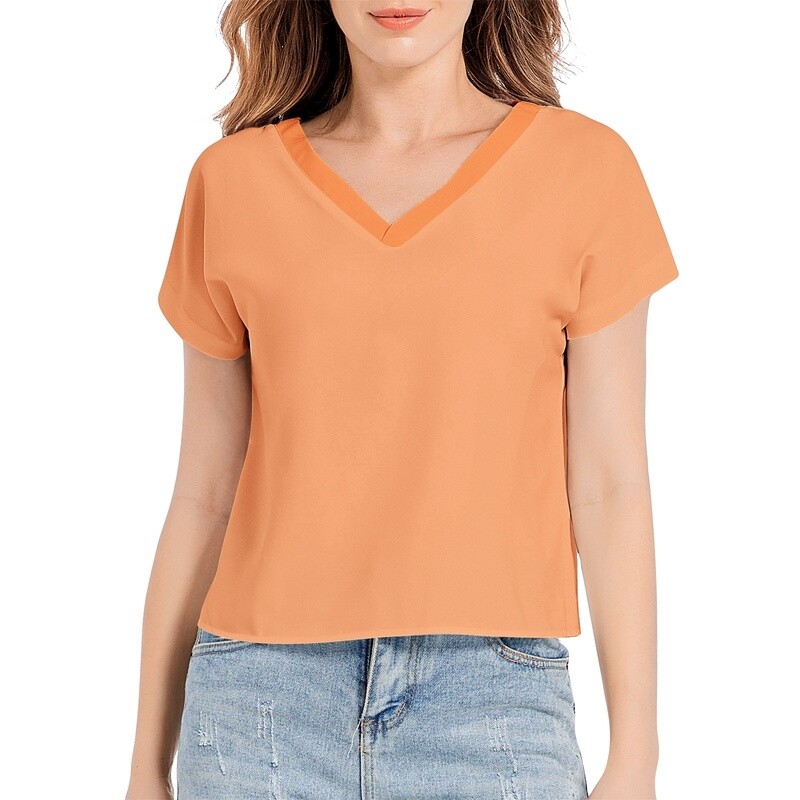 JAKE Batwing Sleeve V-Neck Top, Apricot