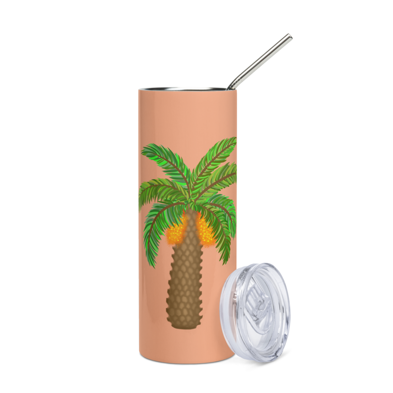 LA BAMBA Stainless Steel Tumbler, Peach