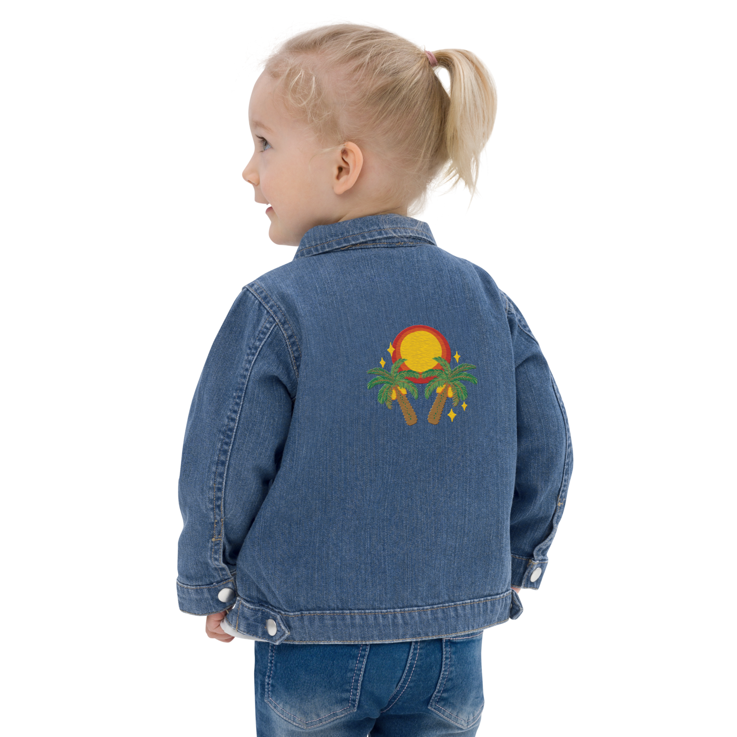 HALLIAH Embroidered Denim Jacket, Toddler - Kids