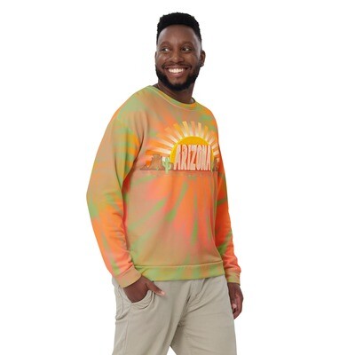 ARIZONA TIE DYE Recycled Sweatshirt, Orange / Green