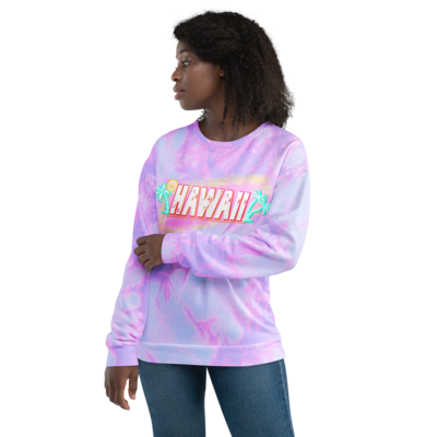 HAWAII TIE DYE Recycled Sweatshirt, Lavender