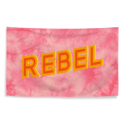 REBEL Flag, Pink Tie Dye