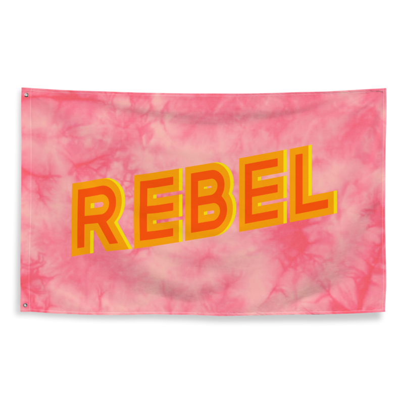 REBEL Flag, Pink Tie Dye