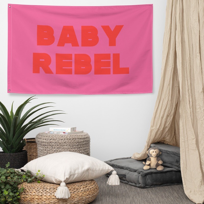 BABY REBEL Flag, KIDS COLLECTION, Deep Pink