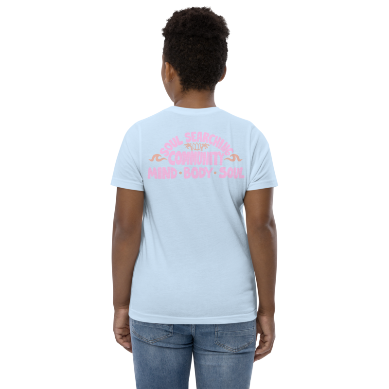 SOUL SEARCHING COMMUNITY Jersey T-shirt, YOUTH, Light Pink