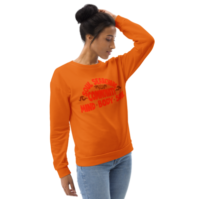 SOUL SEARCHING COMMUNITY Recycled Sweatshirt, Red / Orange