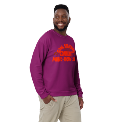 SOUL SEARCHING COMMUNITY Recycled Sweatshirt,  Red / Plum
