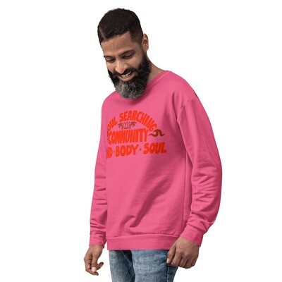 SOUL SEARCHING COMMUNITY Recycled Sweatshirt, Red / Cerise