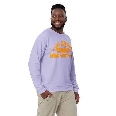 SOUL SEARCHING COMMUNITY Recycled Sweatshirt, Yellow - Lilac
