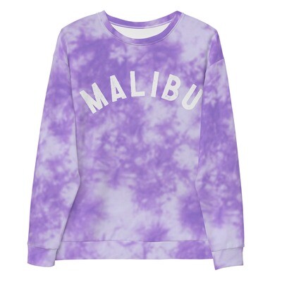 MALIBU TIE DYE Recycled Sweatshirt, Purple