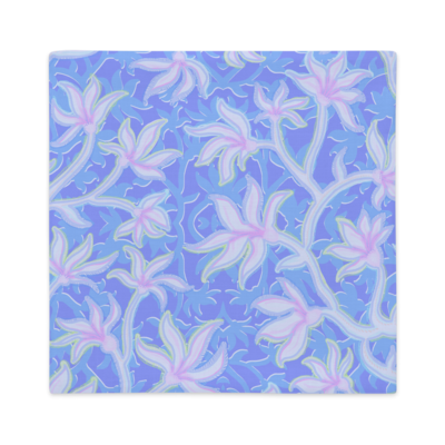 KALE Premium Pillow Case, Cornflower Blue