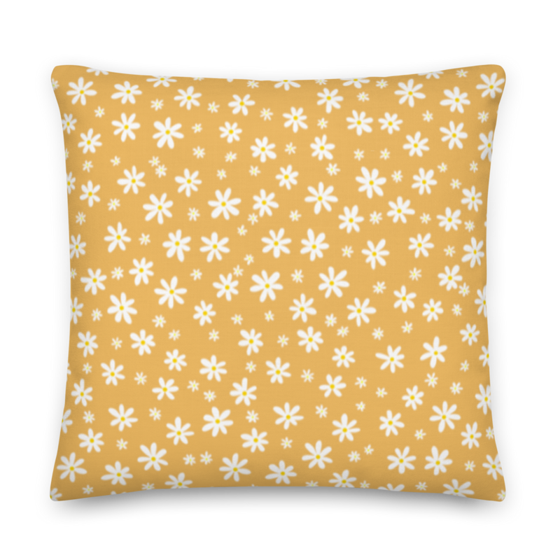 DAISY FIELD Premium Pillow, Apricot