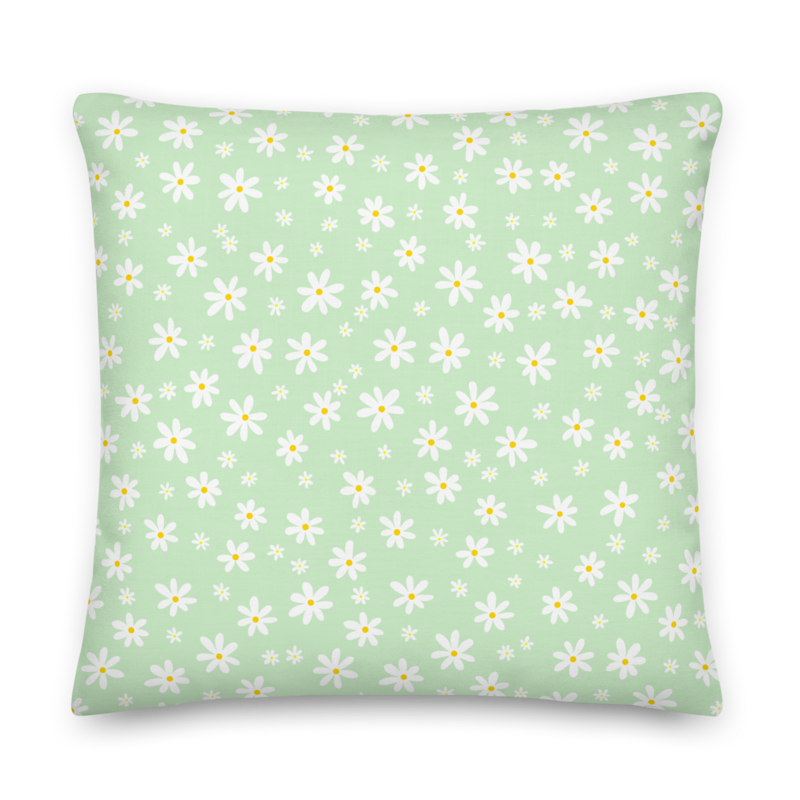 DAISY FIELD Premium Pillow, Green