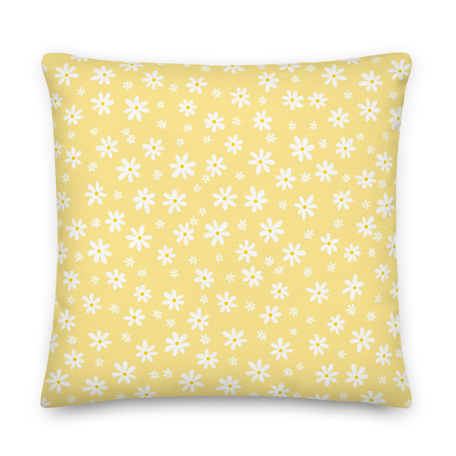 DAISY FIELD Premium Pillow, Light Yellow