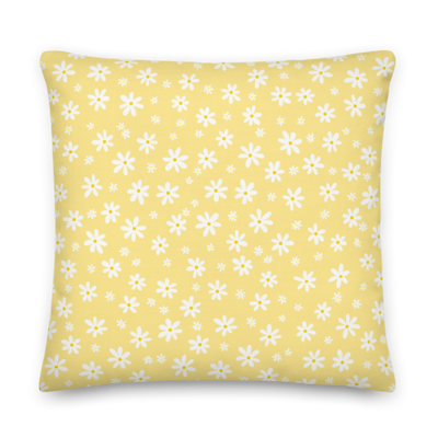 DAISY FIELD Premium Pillow, Light Yellow