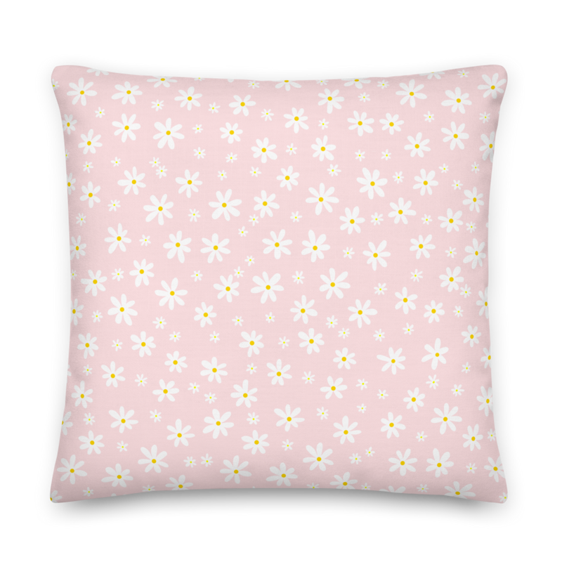 DAISY FIELD Premium Pillow, Light Pink