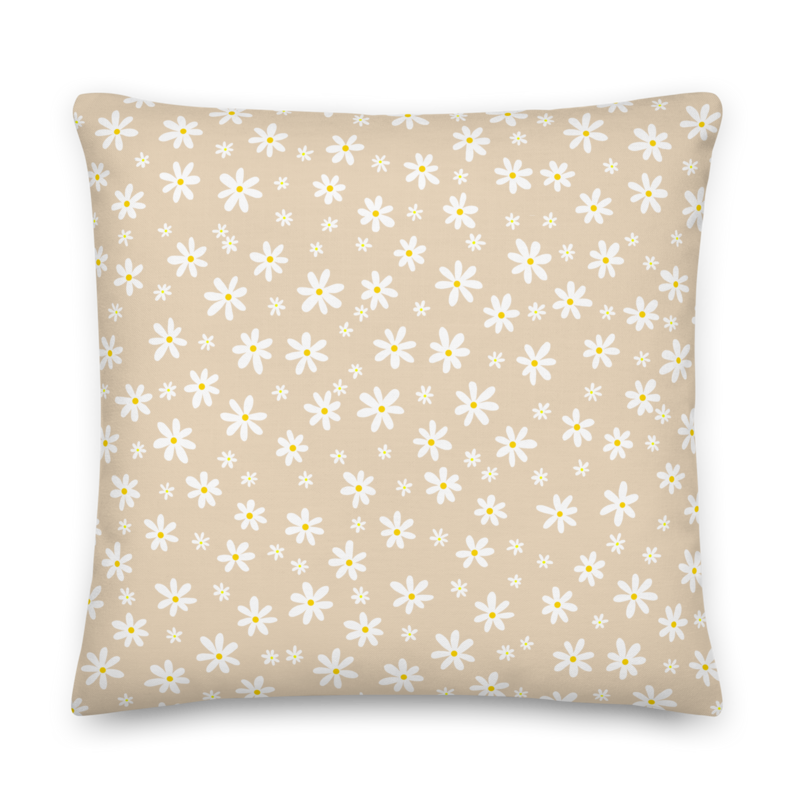 DAISY FIELD Premium Pillow, Beige