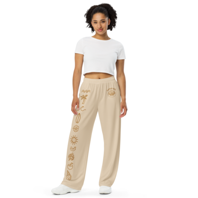 SEASIDE Wide-leg Pants, Beige