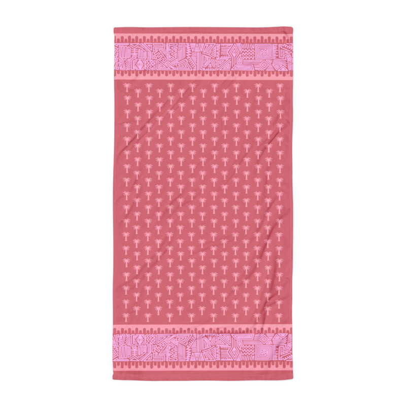 JIHRO Beach Towel, Dark Blush Pink