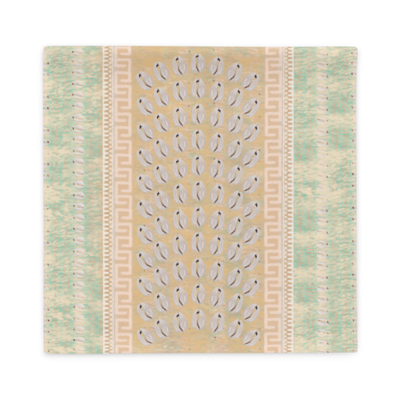 KAYLE Faux Seashell Printed Pillow Case, Green