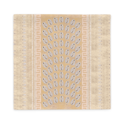 KAYLE Faux Seashell Printed Pillow Case, Beige