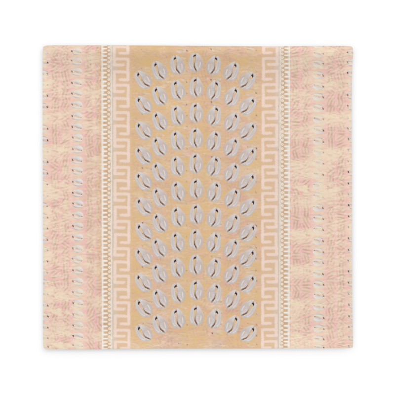 KAYLE Faux Seashell Printed Pillow Case, Pink