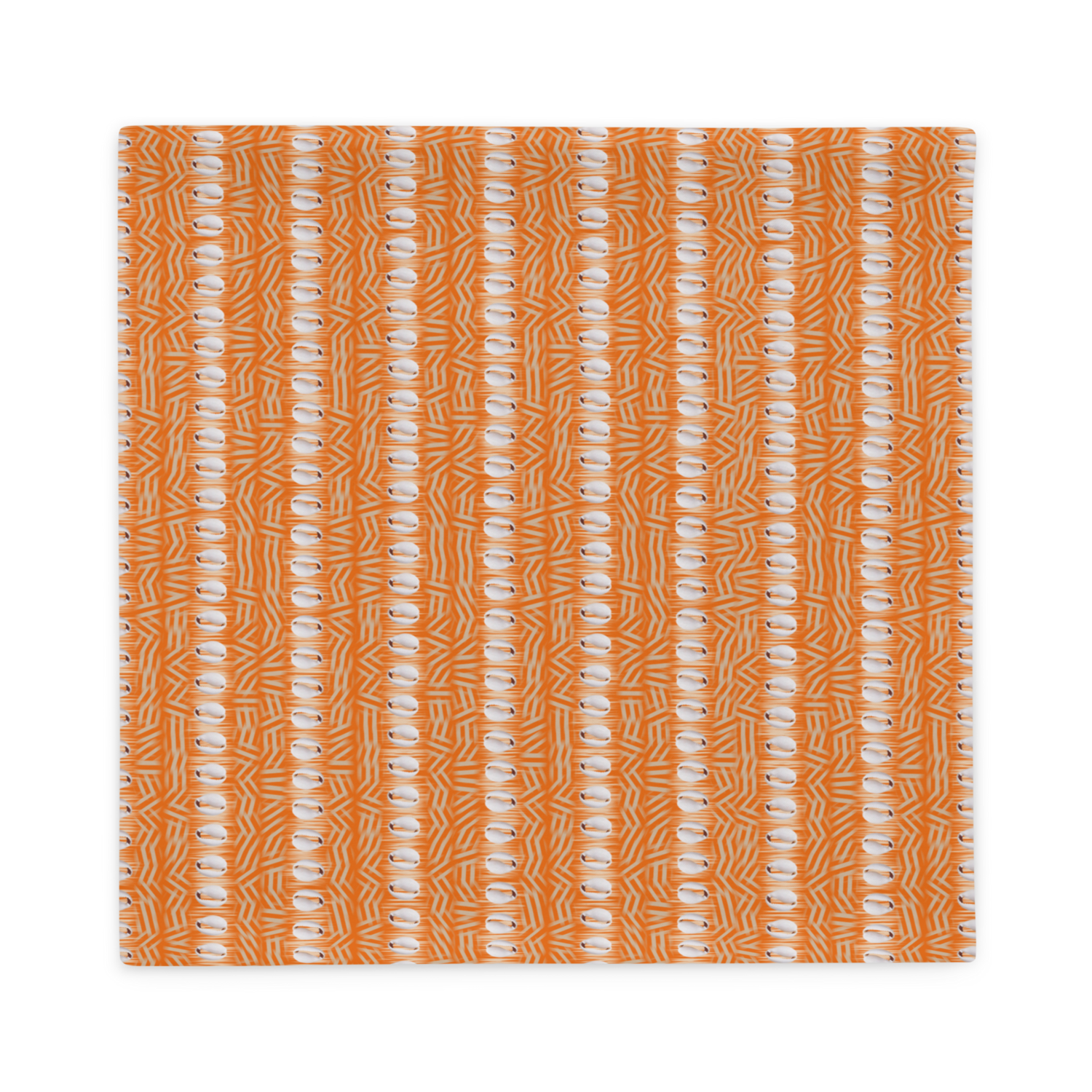 CORY Faux Seashell Printed Pillow Case, Deep Orange