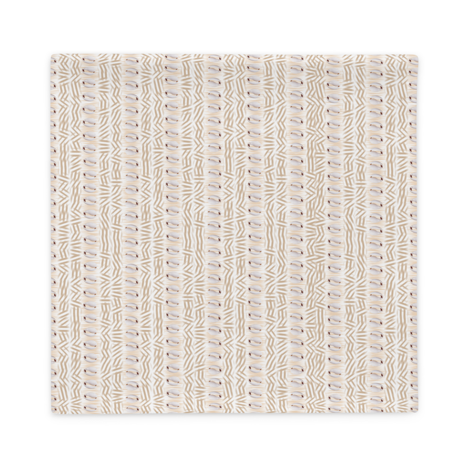 CORY Faux Seashell Printed Pillow Case, White