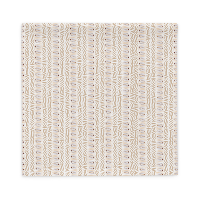 CORY Faux Seashell Printed Pillow Case, White