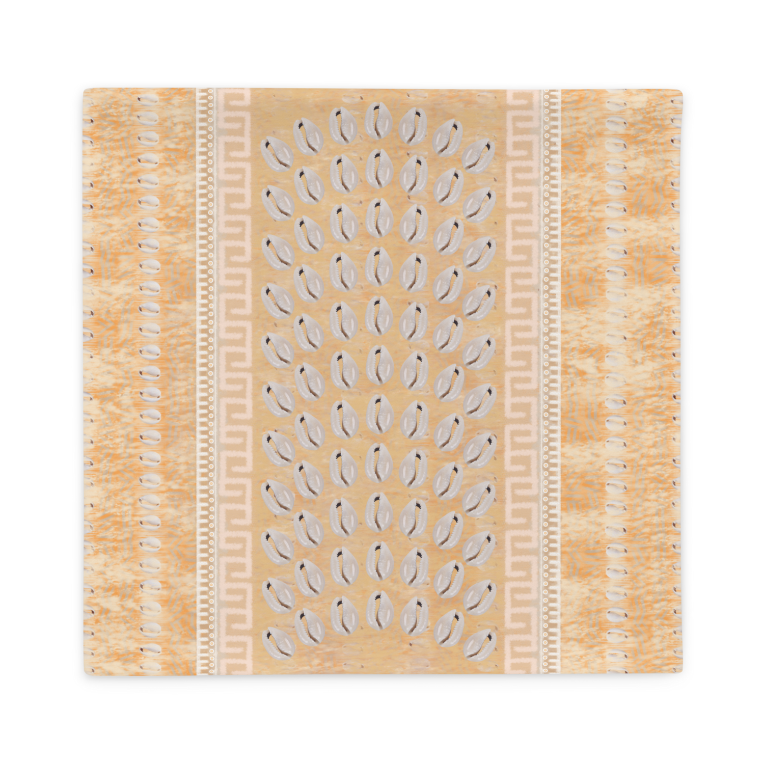KAYLE Faux Seashell Printed Pillow Case, Apricot
