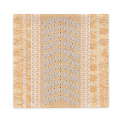 KAYLE Faux Seashell Printed Pillow Case, Apricot