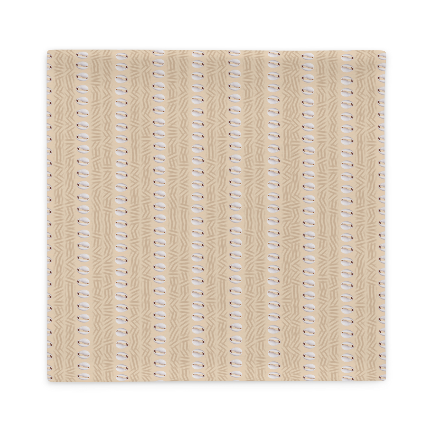 CORY Faux Seashell Printed Pillow Case, Beige