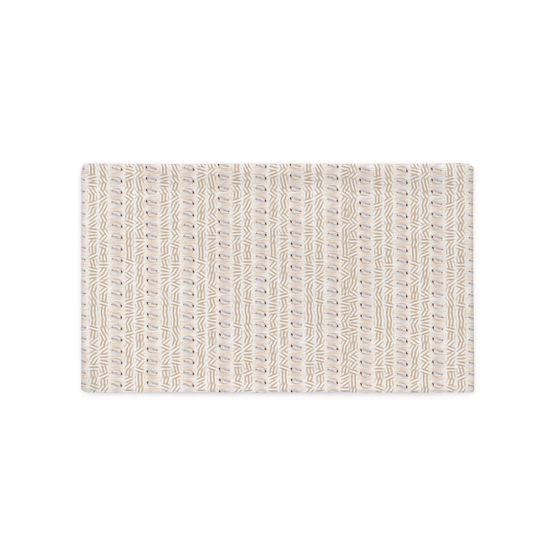HOLLY Faux Seashell Printed Pillow Case, White