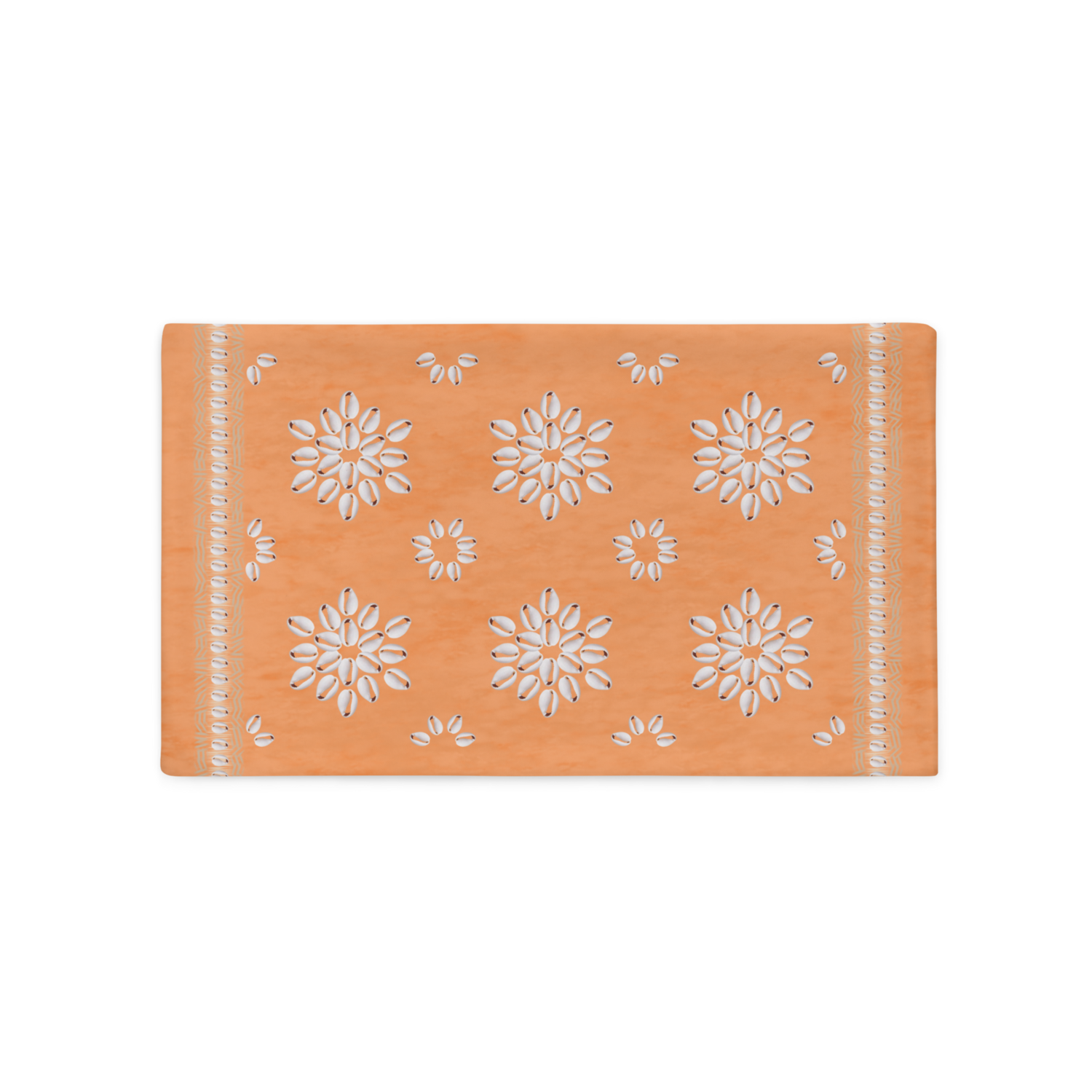 TINDIE Faux Seashell Printed Pillow Case, Orange