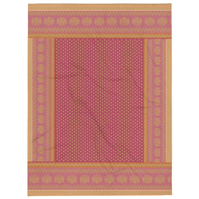 KALI Throw Blanket, Dark Rouge