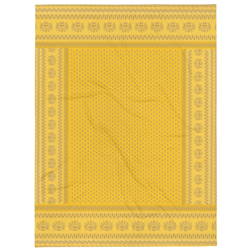 KALI Throw Blanket, Saphran Yellow